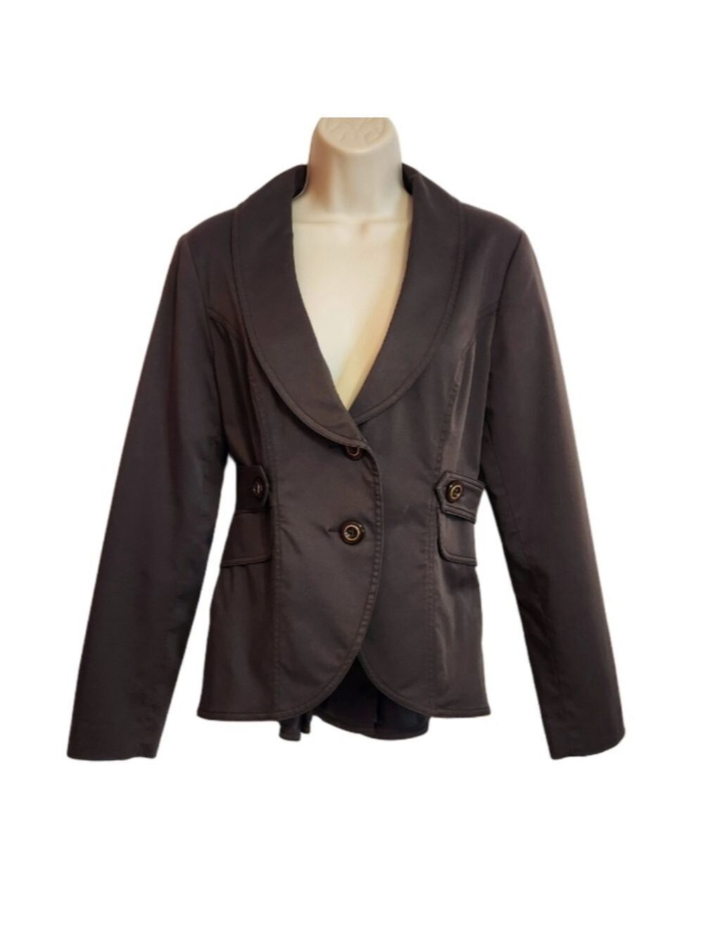 CAbi Work It Tailored Blazer Jacket Grey Size 6